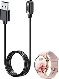 NOUKAJU Charger for Fitpolo AR-01/DR06 Smart Watch, Magnetic USB Charging Cable 3.28ft/1m,Charger Ca