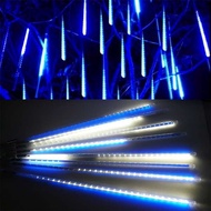 [特價]摩達客 聖誕燈裝飾燈LED流星燈串8條燈-藍白光插電式/單燈長50cm