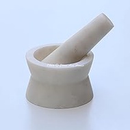 Stones And Homes Indian White Purple Mortar and Pestle Set Small Bowl Marble Spices Masher Stone Grinder for Kitchen and Home 3 Inch Polished Round Stone Molcajete Herbs Spices - (7.6x4.8x3.6 cm)
