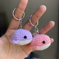 GANTUNGAN /Whale Knitted Whale Keychain /Crochet/amigurumi Knitted Whale Keychain