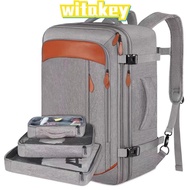 WITAKEY Travel Luggage Bagpack, Shoe Pouch Expandable Travel Backpack, Fashion 50L Large Waterproof 