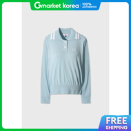 Wak Golf Waac Womens Big Collar Knit Hybrid Polo Light Blue Wwtbm26301 Bul