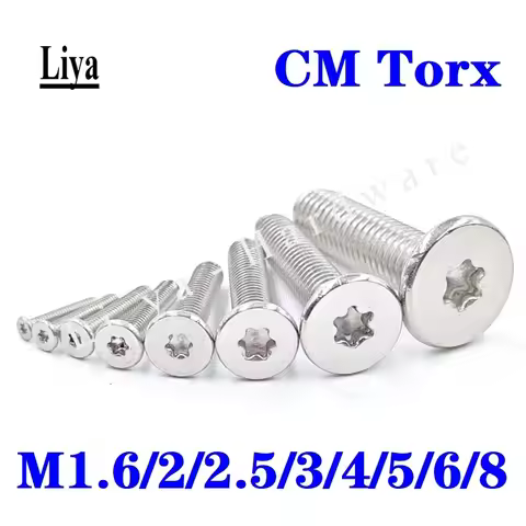 5-50pcs CM M1.6 M2 M2.5 M3 M4 M5 M6 M8 304 A2 Stainless Steel Torx Six-Lobe Ultra Thin Flat Wafer He