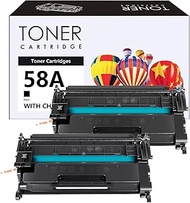 58A CF258A Toner Cartridge (with chip) Black 2Pack Replacement for Laserjet Pro MFP M428dw M428fdw M