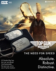 Kalung Dog tag maverick Top Gun edition / kalung tentara / dogtags