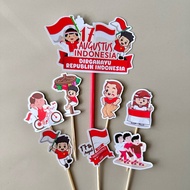 AUGUSTAN TOPPER / (LA-001) CAKE TOPPER 17 AUGUST / CUPCAKE TOPPER AUGUSTAN