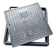 Composite rectangular manhole cover