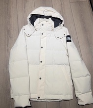 The north face 男裝白色羽絨外套-M