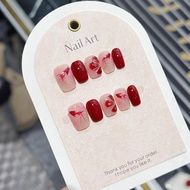 100% HANDMADE Artificial Nail Hand-painted Koi Artistic Sense of Luxury and Elegance Fake Nail Photo