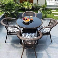 Leisure Teng Chair Chair Courtyard Balcony Combination Three-Piece Set Table Chair Terrace Rattan Sm