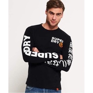 Kanji superdry casual black style T-Shirt