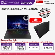 LENOVO LEGION Pro 5 83LU002DSB GAMING LAPTOP (ULTRA 9 275HX/32GB/1TB/RTX5070Ti-12GB/16"OLED-240Hz/WH