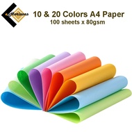 A4 80gsm 10/20 Color Multi Purpose Paper Cardboard Origami Paper Vanguard paper Folding Paper DIY Kids Art &amp; Craft