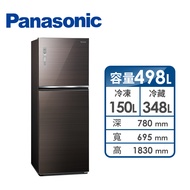 Panasonic 498公升玻璃雙門變頻冰箱 NR-B493TG-T(曜石棕)