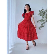 Freya Dress Freesize 8-14 Yrs Old | Bark Crepe Fabrix