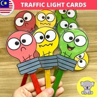 Traffic Light Card Kad Lampu Isyarat Set Keceriaan Kelas PAK21 Whiteboard Alas Meja Murid Sekolah La