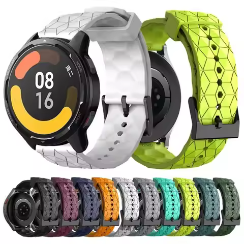 22mm Silicone Strap for Xiaomi Watch S1/S1 Active Strap Football Pattern Sport Band Xiaomi Mi Watch 