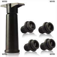 Woyao 1 Pump 4 Caps Wine Saver Vacuum Wine Bottle Stopper Sealing Preserver Drinks[sg]