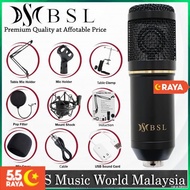 ◑BSL BM-800 Mic Professional USB Condenser Studio Recording Live Microphone Package Phone Computer (