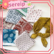 SEREIP Hair Scarf - Double-Sided Flower Pattern Silk, Trendy 58x58cm Hand Accessory
