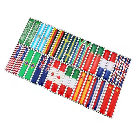 2Pcs/Lot Car South Africa Flag Australia Metal Sticker Decorate Sticker Emblem Badge For S. Africa s
