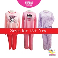 Sanrio Kuromi 160/170 (Age13+) Kids Pyjamas Set 100%Cotton Adult Pyjamas Baju Tidur Dewasa Perempuan
