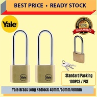 Yale Long PadLock 40mm /50mm / 60mm / Brass Pad lock / Yale Brass Long Padlock / 100% Original / Yal