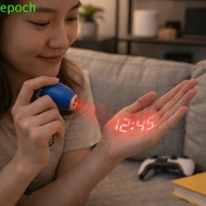 EPOCH Mini Digital Projection Clock, Portable Plastic Electronic Clock Key Chain, Flashlight Feature