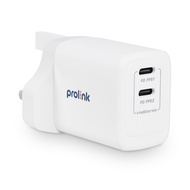Prolink GT-24802 48W 2-port GaN PPS PD3.0 USB-C Wall Charger with IntelliSense [Super Fast Charge 2.