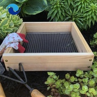 1 PCS Raw Rutes Cedar Garden Sifter As Shown Hand Held for Compost, Dirt and Potting Soil Rough Sawn Sustainable Cedar