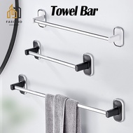 【SG】No Drilling Towel Holder Bar Suction Cup Towel Rack Bathroom Toilet Stainless Steel Wall Mount T