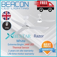 Beacon LED (FREE SHIPPING) BeStar Razor Ceiling Fan with/without Light  (24W EXTREME BRIGHT LED) - ADVANCED THERMAL SENSOR - 3 Blades 33  38 &amp; 48 Inch - White/Black/Wood - INSTALLATION COST ONLY AT $40 PER FAN - CHEAPEST IN TOWN