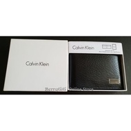 Authentic Calvin Klein Black Leather Wallet with ID Holder