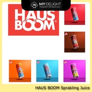 (12 Can x 325ml)HAUSBOOM HAUS BOOM Cheers Sparkling Juice Strawberry King Cola Orange Grape Cream So