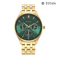 Titan Opulent III Green Dial Multi Stainless Steel Strap watch for Men