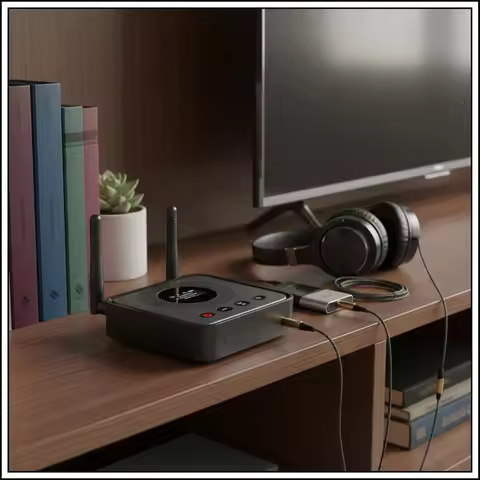 Bluetooth 6.0/5.2 Audio Receiver Transmitter AAC AptX-LL/AD/HD 3.5mm Aux Optical Wireless Stereo Mus