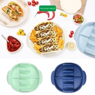 【JUMLEE HOT】taco holder,taco plates with dividers,Reusable Taco Shell Holder with Dividers