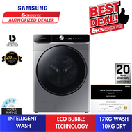 [TNG 200] SAMSUNG 17kg/10kg Front Load Washer Dryer with AI Ecobubble WD17T6300GP/SP Washing Machine