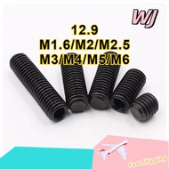Stop screw 12.9 level concave end set screw DIN916 hexagon screw headless screw M1.6/M2/M2.5/M3/M4/M