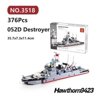 052D Destroyer Building Blocks 376 Pcs WANGE Ship Bricks Toy Set L4A9 Hawthorn9423