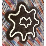 Rugs amoeba dark brown 120cm