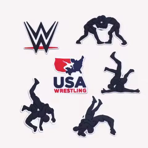 1 Pcs Mixed Martial Arts PVC Shoe Charms Wrestling Sambo Garden Shoes Upper Aceessories Fit Unisex S