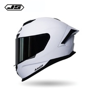 Helmet JS Armor Z Original White Single Visor Full Face Helmet Cool Men's Racing Helmet/, SNI Certif