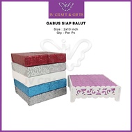 Gabus Hantaran Siap Balut | Tapak Sequin Gabus Square | Gabus Dulang Berlabuci Shiny | Alas Hantaran