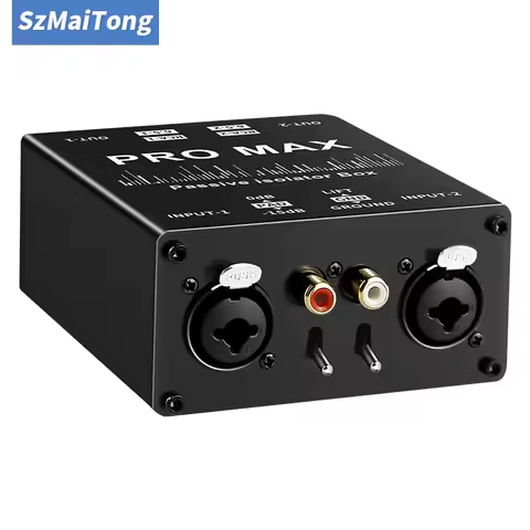 MAX PRO 2-Way Audio Isolator Audio Current Noise Eliminator XLR 6.5 Lotus Isolator Mixer Live Broadc