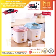 VIRAL 10kg Household Rice Storage Container Box Kitchen Storage Bekas Beras Bekas Simpan Beras