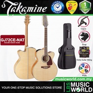 Takamine GJ72CE-NAT Jumbo Cutaway Solid Spruce Top Acoustic Electric Guitar with Bag - Natural (GJ72