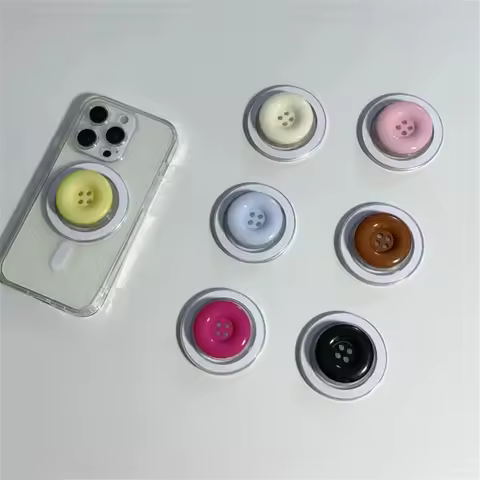 Korean Cute 3D Plain Button for Magsafe Magnetic Phone Griptok Grip Tok Stand for IPhone for Magsafe