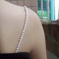 6MM Pearl straps invisible underwear lingerie straps bra straps hanging neck with Rhinestone straps