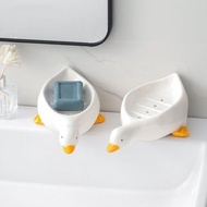 New Fashion Yellow Duck Shape Soap Box Cartoon Soap Dish Drainable Soap Holder Soap Container Soap D